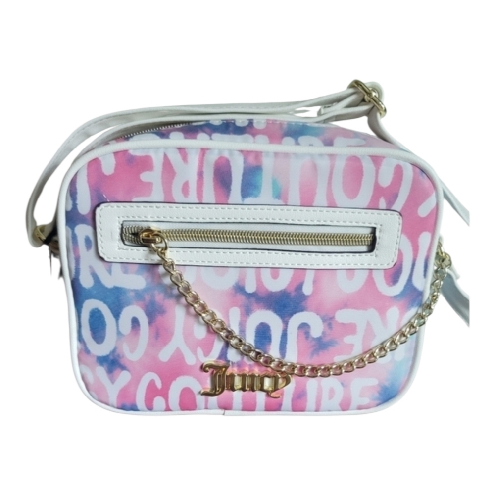 New Juicy Couture White Multi Chain Up Camera Crossbody Handbag